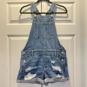 Denim Overall Shorts
